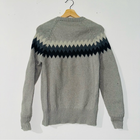 Jean Paul Germain 100% Shetland Wool Sweater (LG) | 100% Laine | Pullover | Gray - Picture 5 of 5
